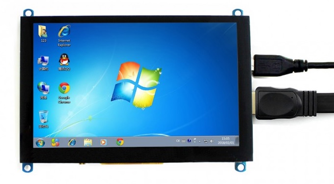  Waveshare Raspberry Pi 800X480 5inch HDMI LCD H Capacitive  Touch Screen LCD HDMI Interface Supports Multi Mini-PCs and Multi Systems :  Electronics