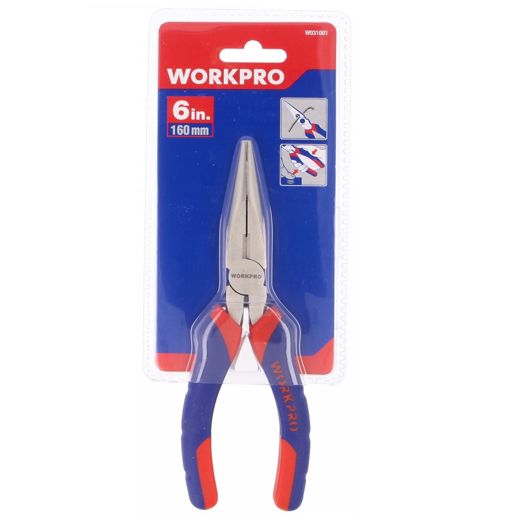 WORKPRO 6-in Home Repair Needle Nose Pliers with Wire Cutter