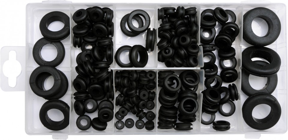 Generic Brexxty Pack of 180 Rubber Grommet Kit in 8 Sizes  â€“ Rubber Wire Grommets with Compact Assortment B