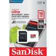 Memory Card microSDHC 16GB Class 10 - SanDisk Ultra SDSQUAR-016G-GN6MA