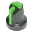 Knob 15x17mm Plastic 6mm - Green
