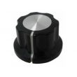 Potentiometer Knob 23x13mm - Black/Silver