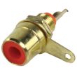 RCA Connector Female Gold-Red (Panel Mount)