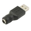 DC Power Adapter USB Male to 5.5x2.1mm Male