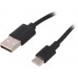 Καλώδιο USB A Αρσενικό σε C Αρσενικό - 2m Μαύρο