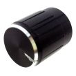 Potentiometer Knob Aluminum 15x17mm - Black