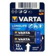 Battery Varta Alkaline Longlife Power LR61 1.5V AAA (12pack) - 1250mAh
