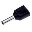 Bootlace Ferrule Insulated 1.5mm L8mm Double - Black - Pack of 100