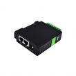Rail-Μount Serial Server RS232/RS485 to RJ45 with POE and Dual Ethernet Ports