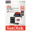 SanDisk microSD Ultra 64GB - 140MB/s + Adapter