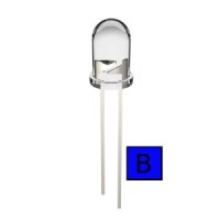LED  Διάφανο 5mm Μπλέ