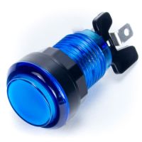Arcade Push Button Illuminated - Blue 33mm (Transparent)