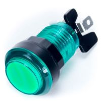 Arcade Push Button Illuminated - Green 33mm (Transparent)