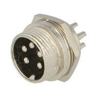 Microphone Connector Male 5-Pin - Panel Mount