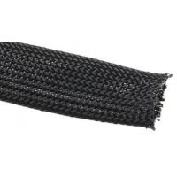 Polyester Black Braided Sleeving 20mm - 10m