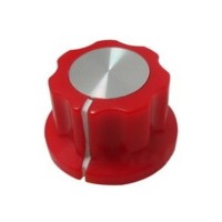 Potentiometer Knob 19x11mm - Red/Silver