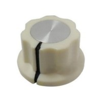 Potentiometer Knob 19x11mm - Cream/Silver