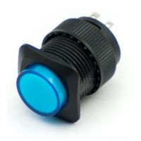 Illuminated Push Button - Latching (16mm, Blue)