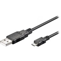 Καλώδιο USB 2.0 A σε USB B micro 0.15m Μαύρο