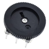 Volume Wheel Potentiometer B10Kohm Mono - Black