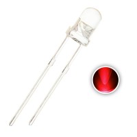 LED Διάφανο 3mm Κόκκινο
