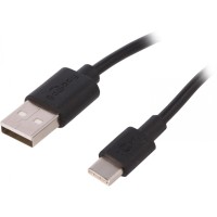 Καλώδιο USB A Αρσενικό σε C Αρσενικό - 2m Μαύρο