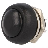 Push Button Momentary - 12mm Black