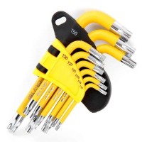 Torx Keys Short Arm - Set of 9 - T10-T50mm - Workpro