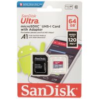 Memory Card microSDHC 64GB Class 10 - SanDisk Ultra SDSQUA4-064G-GN6MA