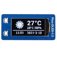 Pico Display OLED 1.3" 128x64 (Black-White)