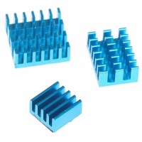 Raspberry Pi 4 B Heatsink - Blue (Set of 3)