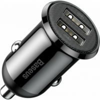 Baseus Car Power Supply 5V 4.8A Dual USB - Black