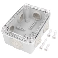 Κουτί Διακλάδωσης 120x80x50mm - ABS Γκρι IP65