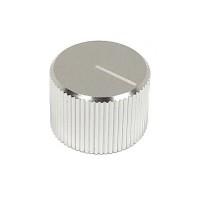 Potentiometer Knob 20x14mm Aluminium 6.35mm - Silver