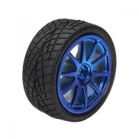 Rubber Wheel 66x26mm - Blue HEX