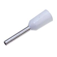 Bootlace Ferrule Insulated 0.5mm L8mm - White - Pack of 100