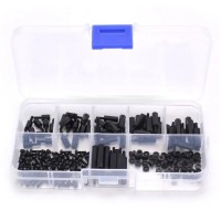 Standoff, Bolts & Nuts Assortment Kit M2 Black - 180pcs