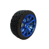 Rubber Wheel 65x25mm - Blue Silver