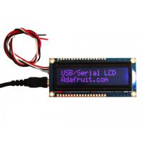 USB + Serial Backpack Kit with 16x2 RGB backlight negative LCD - RGB on Black