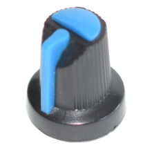 Knob 15x17mm Plastic 6mm - Blue