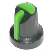 Knob 15x17mm Plastic 6mm - Green