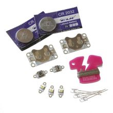 Electro-Fashion Starter Pack Standard Cell Holder White LEDs