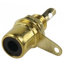 RCA Connector Female Gold-Black (Panel Mount)
