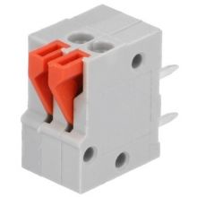 Spring Terminals - PCB Mount (2-Pin) 2.54mm Angled