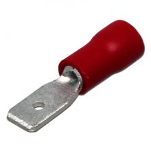 Ακροδέκτης Flat 4.8mm Male Red (bag of 100)