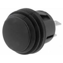 Push Button DPST-NO 20.2mm - Black