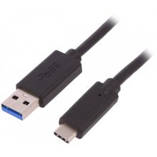 Καλώδιο USB A Αρσενικό σε C Αρσενικό - 1m Μαύρο