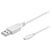 USB Cable 2.0 A to USB B micro - 0.15m White