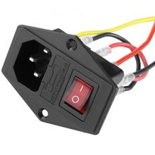AC Connector for Panel with Switch & Wiring