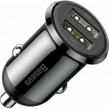 Baseus Car Power Supply 5V 4.8A Dual USB - Black
